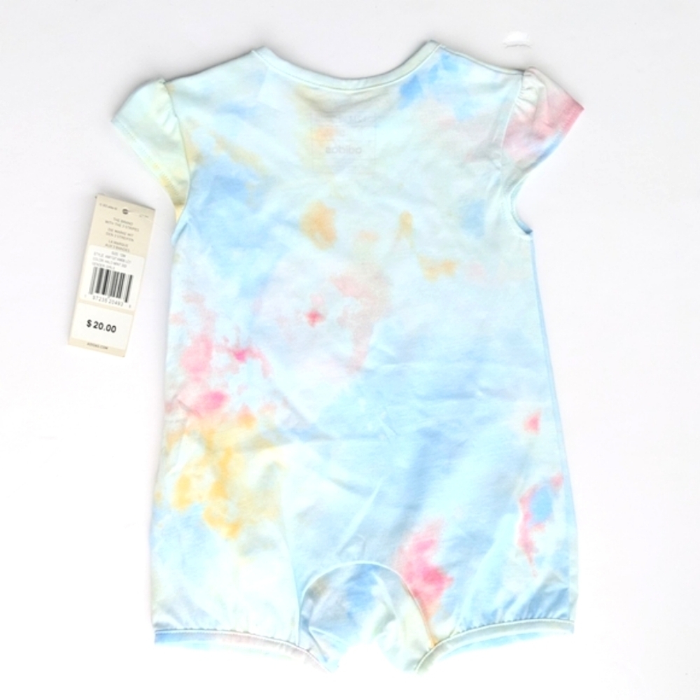 Adidas Infant Tie-Dye One Piece - Blue and Pink - Picture 2 of 6